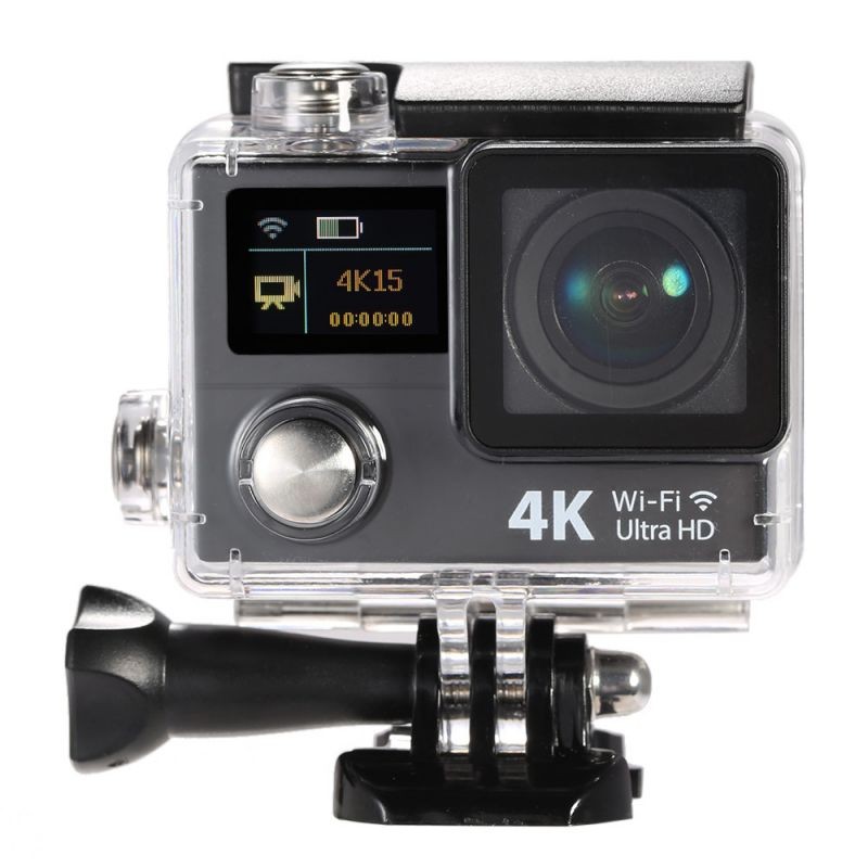 2 Inch Dual Screen LCD Ultra HD Wifi Sports Action Camera 4K 15fps 1080P 60fps 12MP 170&deg; Wide-angle for HDMI Output Waterproof 30m Cam Car DVR FPV
