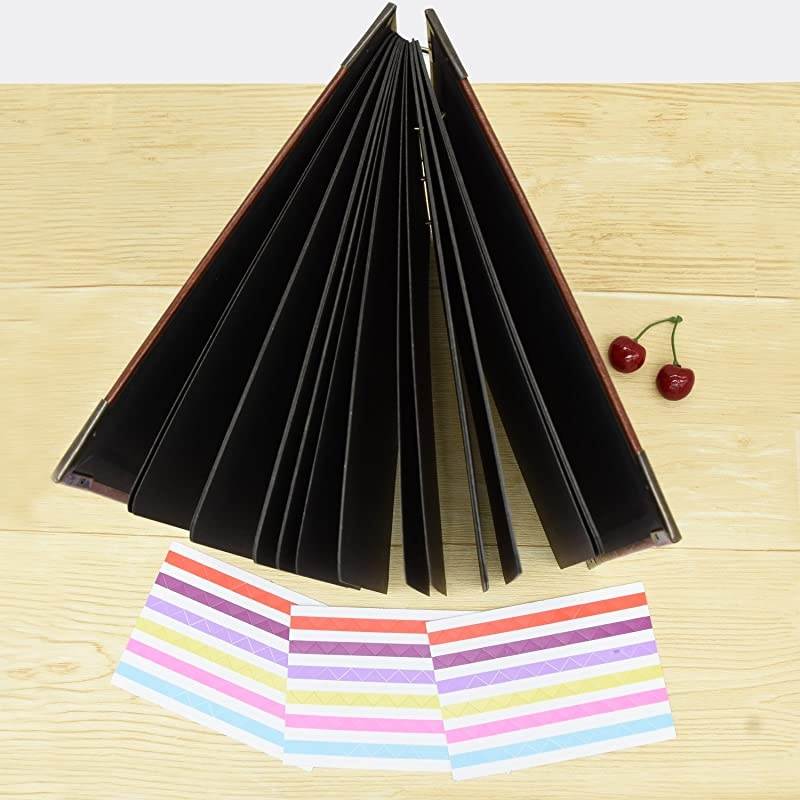 Scrapbook Photo Album Heart Scrapbook Album 10x10 50 Pages Hardcover Vintage Leather ThreeRing Binder Picture Booth Albums for Anniversary Wedding Guest Family Memory Travelling