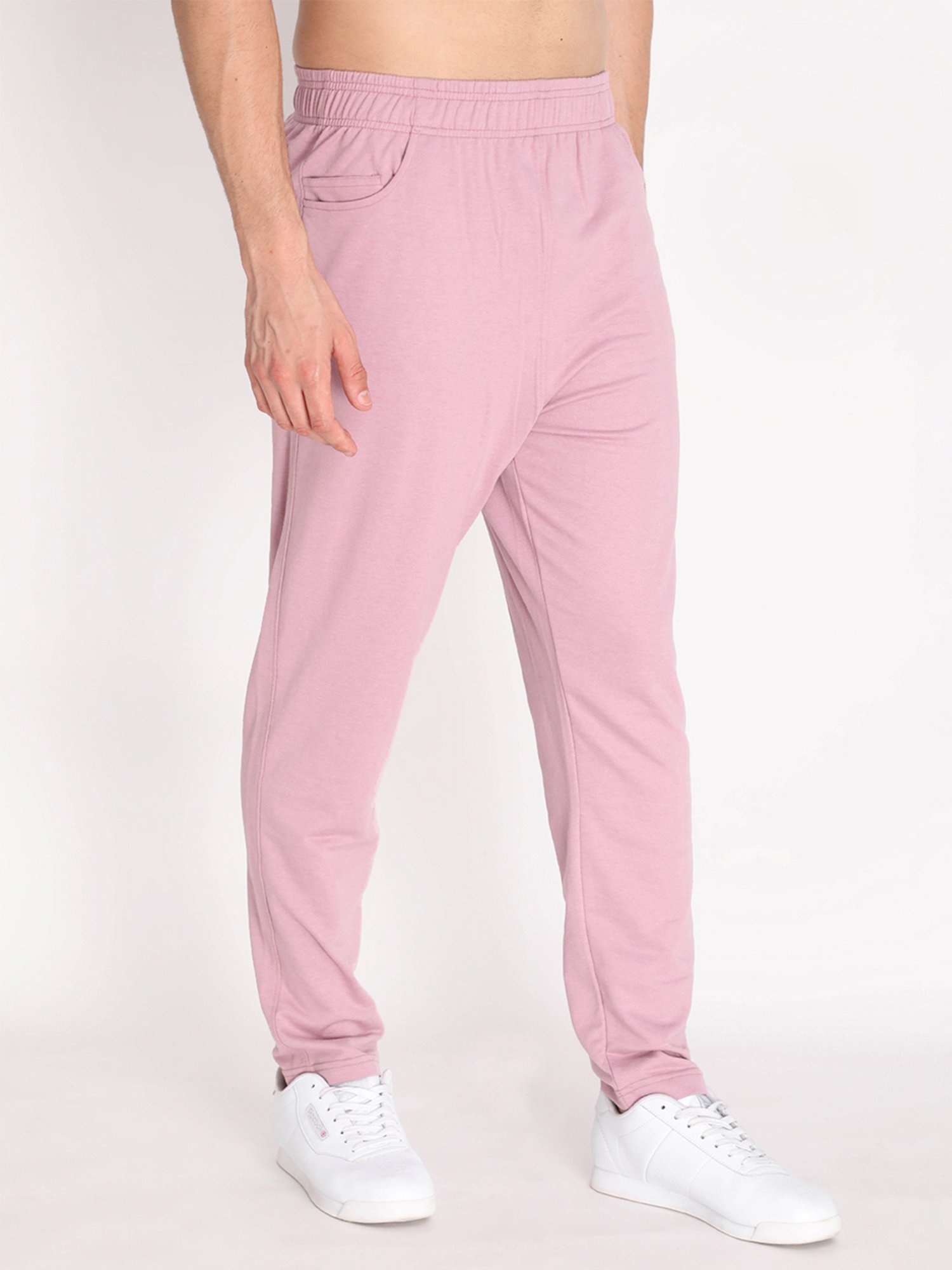 Chkokko Pastel Pink Regular Fit Trackpants