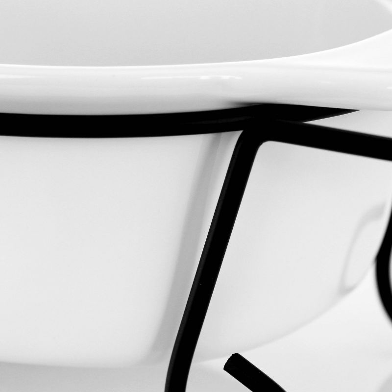 Gibson Elite 3pc Stoneware Gracious Oval Bakeware with Lid and Metal Rack