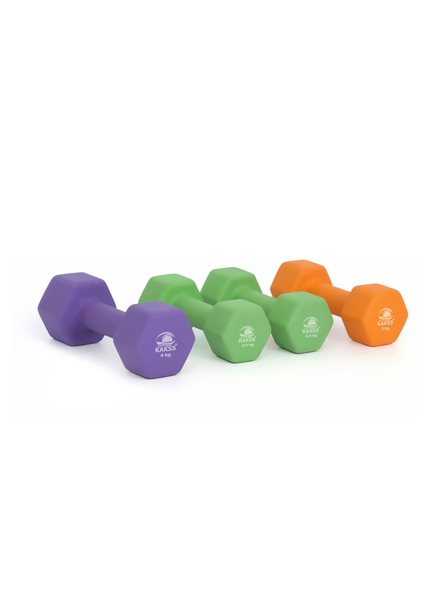 KAKSS Cast Iron NEOPRENE Coated Dumbbells (Multicolor) Size - 19KG