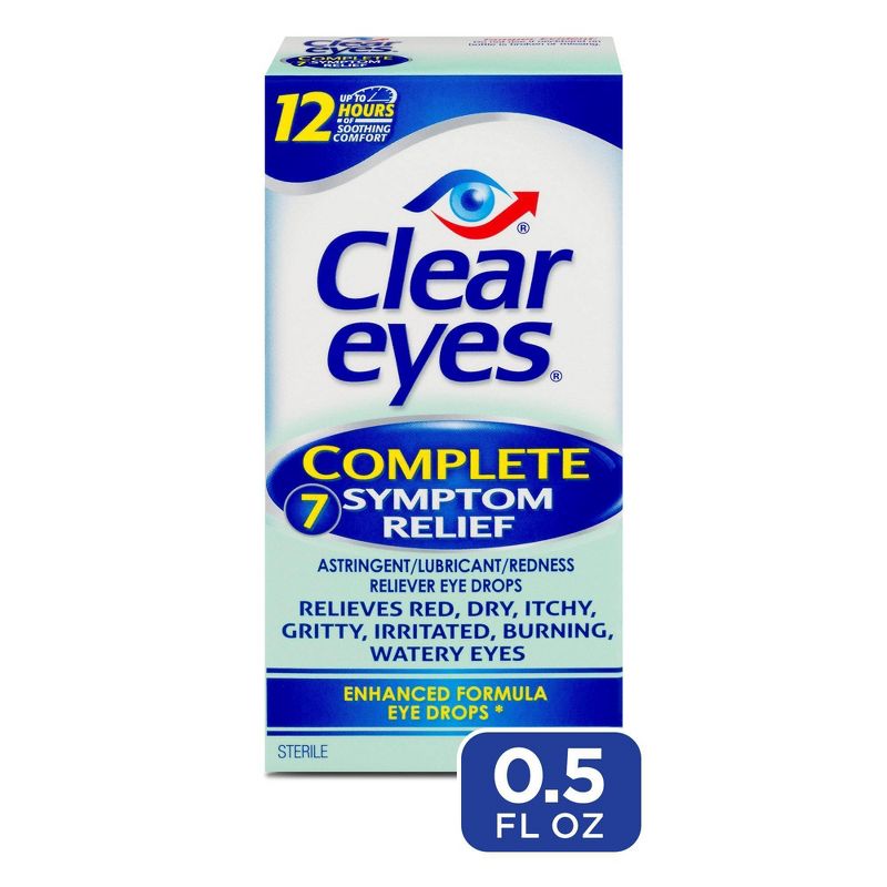 Clear Eyes Complete 7 Symptom Relief Enhanced Formula Eye Drops - 0.5 fl oz