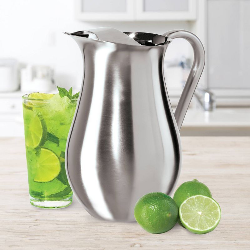 Oggi Stainless Steel Pitcher with Ice Guard