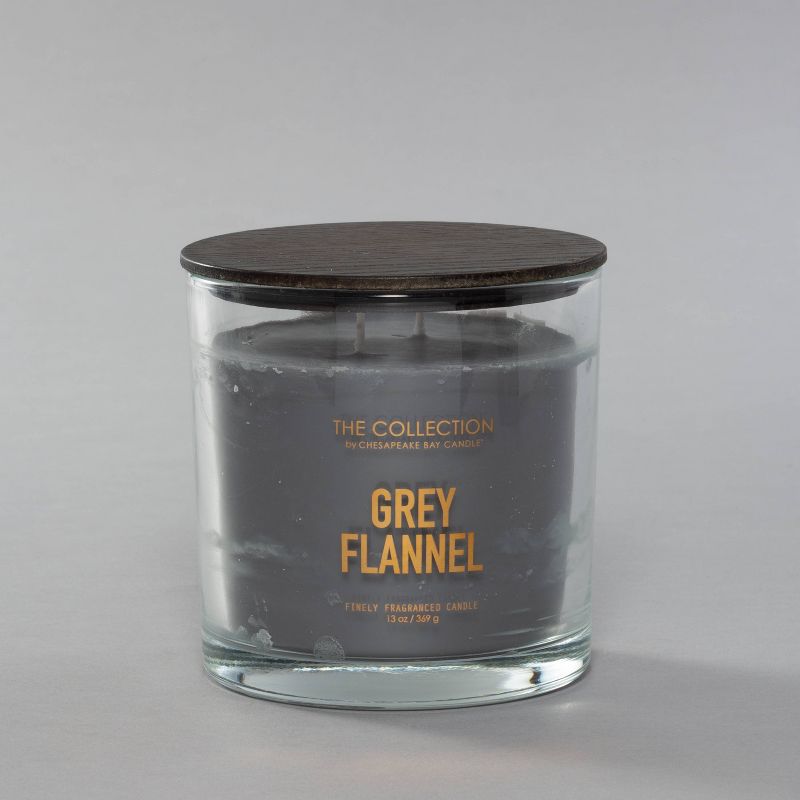 13oz Glass Jar Candle Gray Flannel - The Collection By Chesapeake Bay Candle