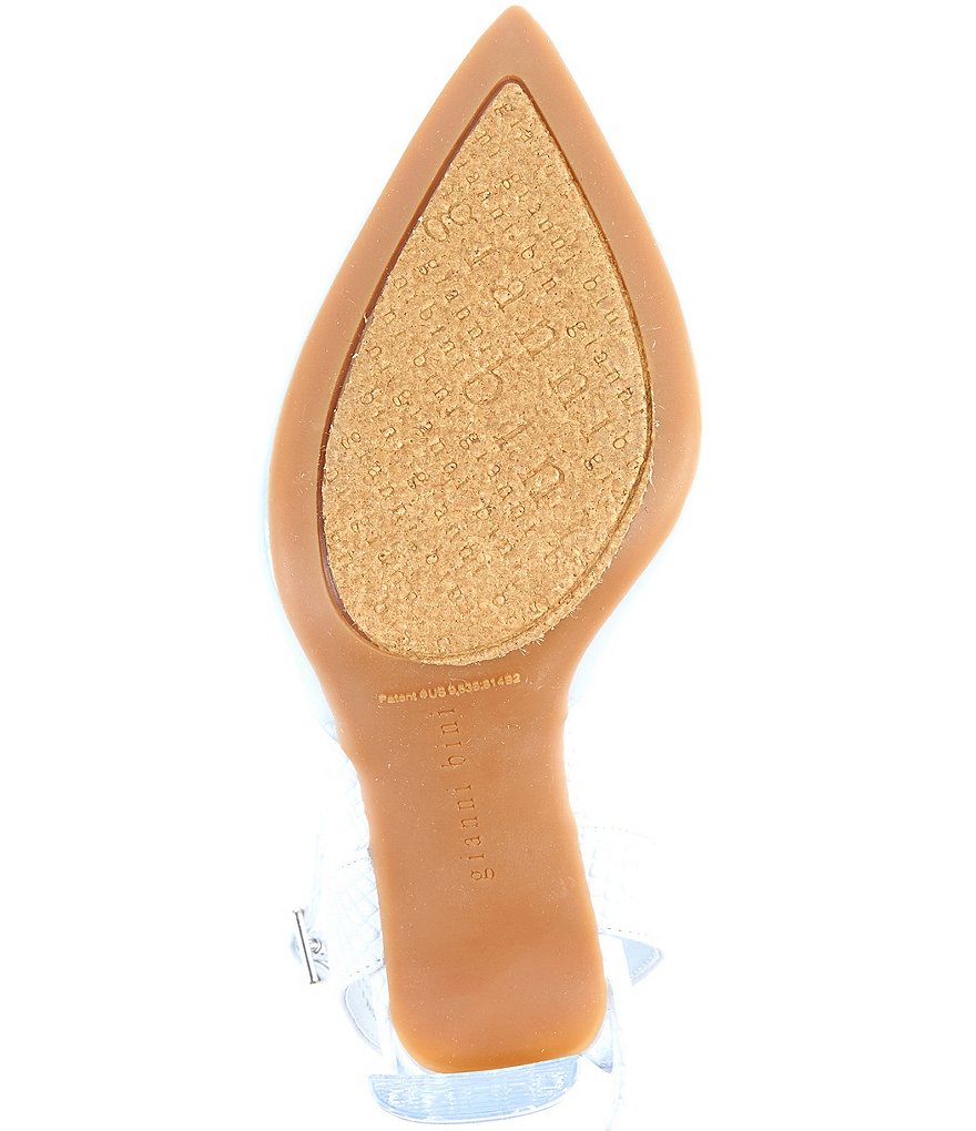 Gianni Bini Lorynnetwo Ankle Strap Clear Vinyl Two Piece Pumps