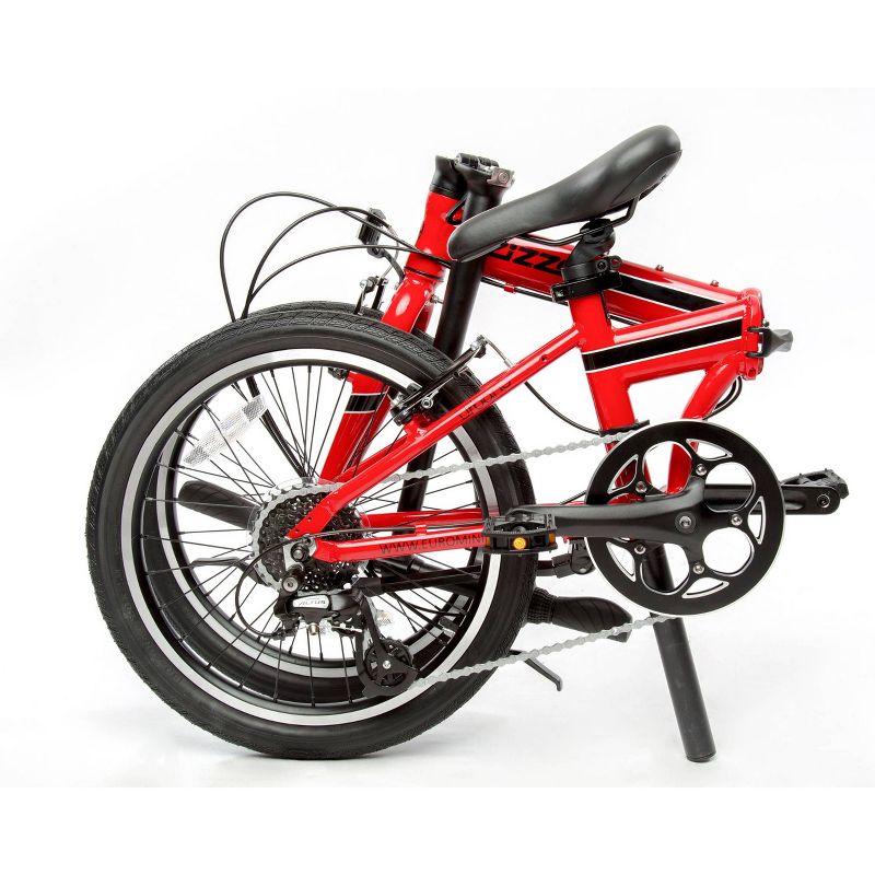 ZiZZO Urbano 8-Speed Aluminum 20" Folding Bike - Red