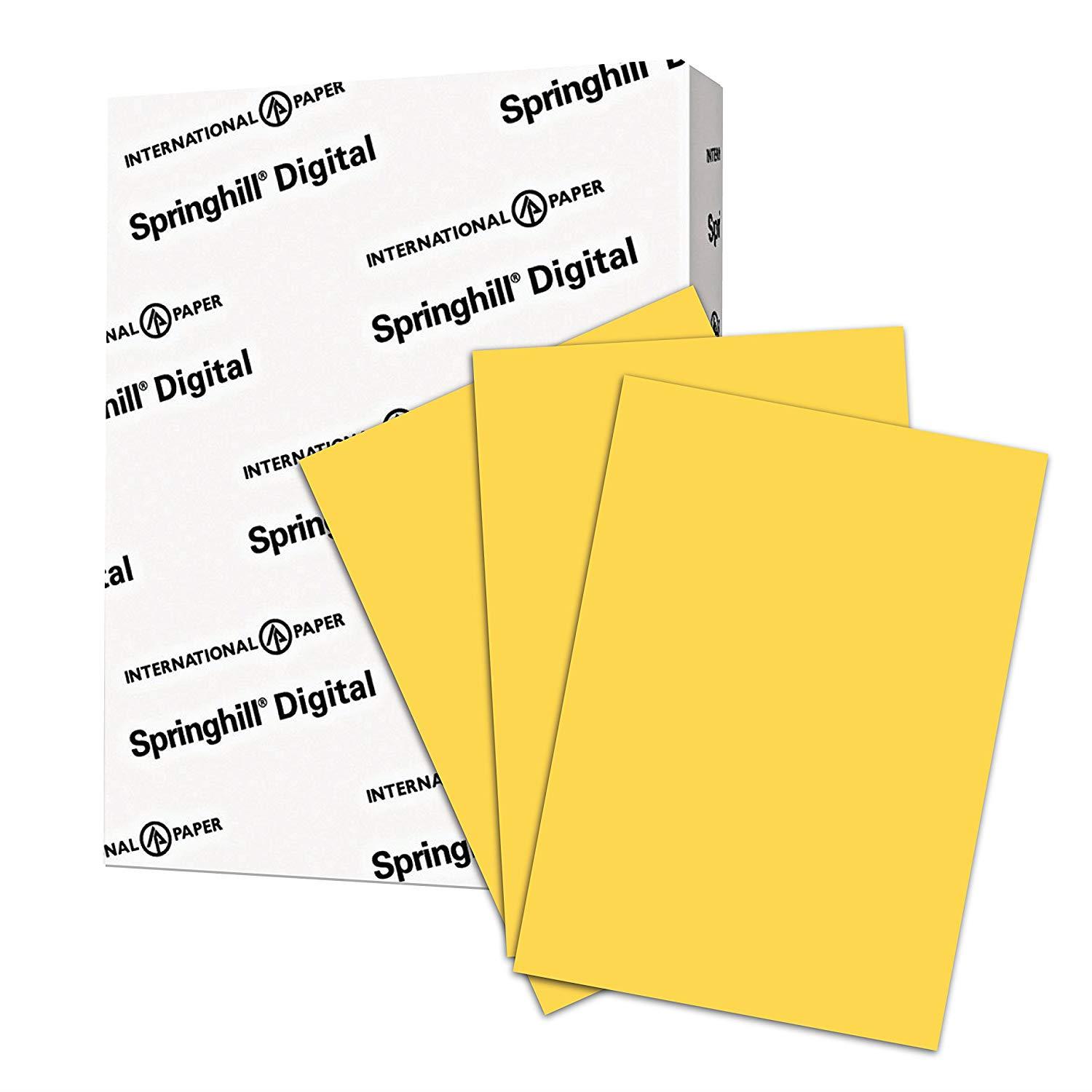 Springhill Colored Paper, Cardstock Paper, Goldenrod Paper, 67lb, 147 gsm, Ledger, 11 x 17, 1 Ream / 250 Sheets - Vellum Card Stock, Thick Paper