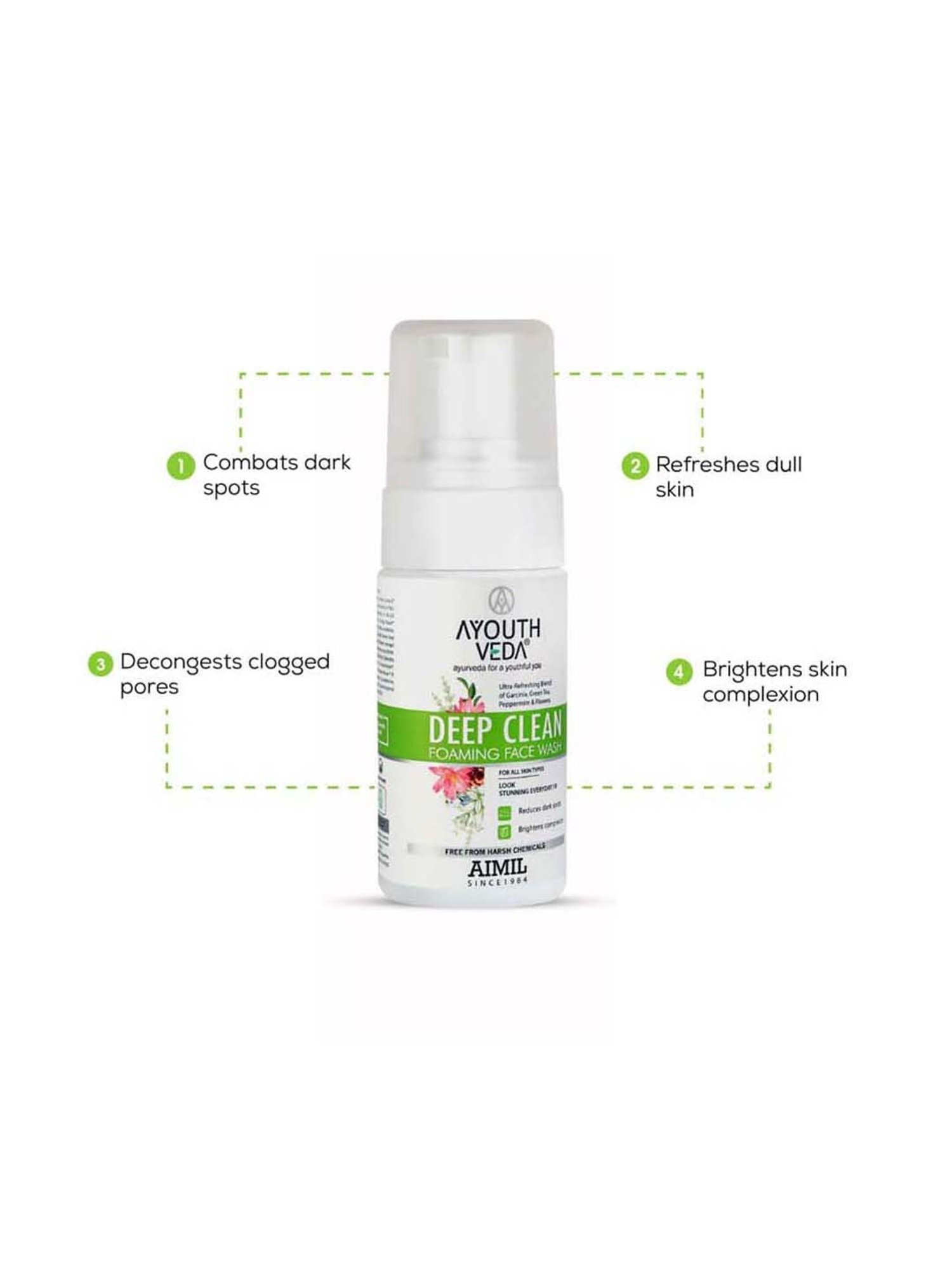 AyouthVeda Deep Clean Foaming Face Wash - 100 ml