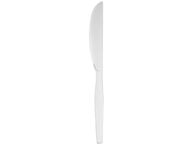 Dixie KM217 Medium-Weight Polystyrene Plastic Knife, White, 1000 / Carton
