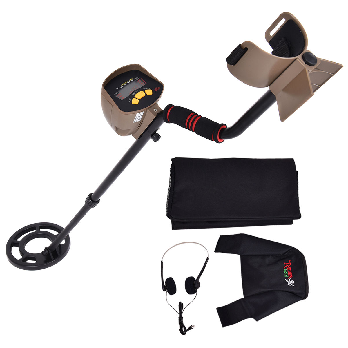 Professional Metal Detector Underground Search Gold Digger Hunter 8.3" MD-6200