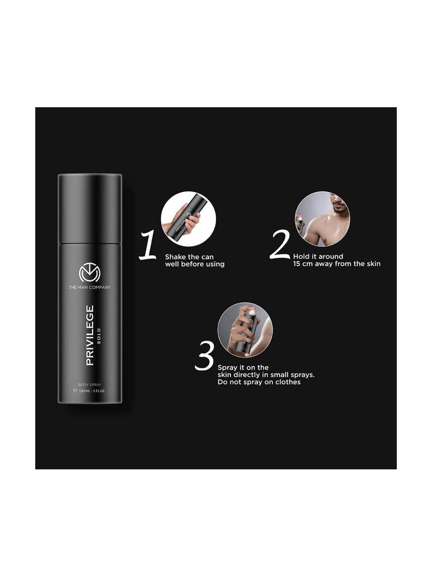 The Man Company Privilege Deodorants for Men - Active, Bold & Legend Everyday Use Deo s Trio Pack