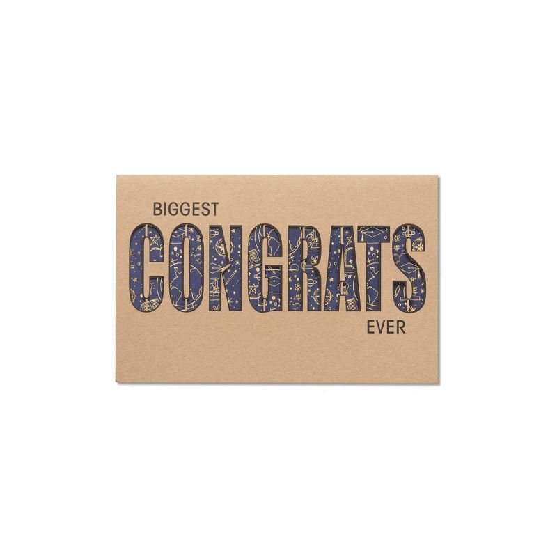 "Biggest Congrats Ever" Graduation Card Brown