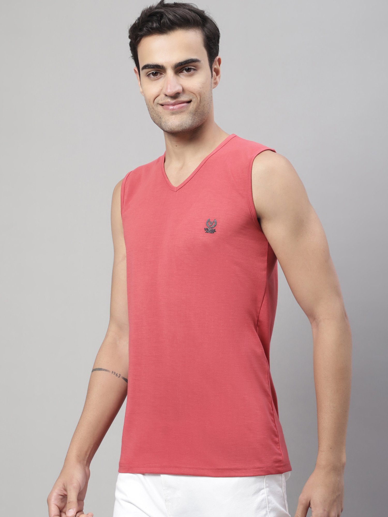 Vimal Jonney Multicolor Regular Fit Sleeveless Lounge T-Shirt - Pack of 3