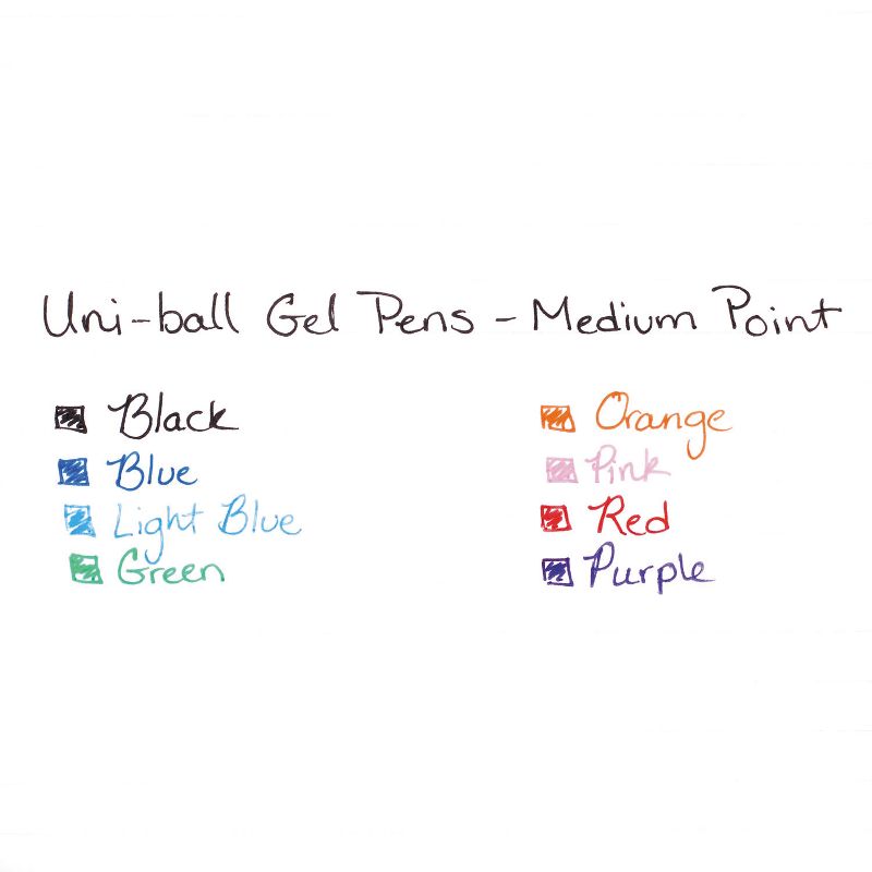 uni-ball 207 Retractable Gel Pen, Medium 0.7mm, Assort Ink 1739929