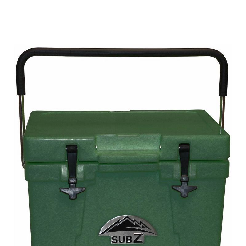 Sub Z 23 Quart Double Wall Insulated Portable Cooler with Handle, Forest Green