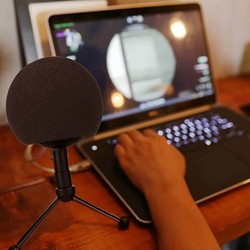 Blue Snowball Pop Filter Windscreen - Professional Snowball iCE Mic Foam Wind Cover Windshield Pop Filter for Recordings, Broadcasting, Singing by