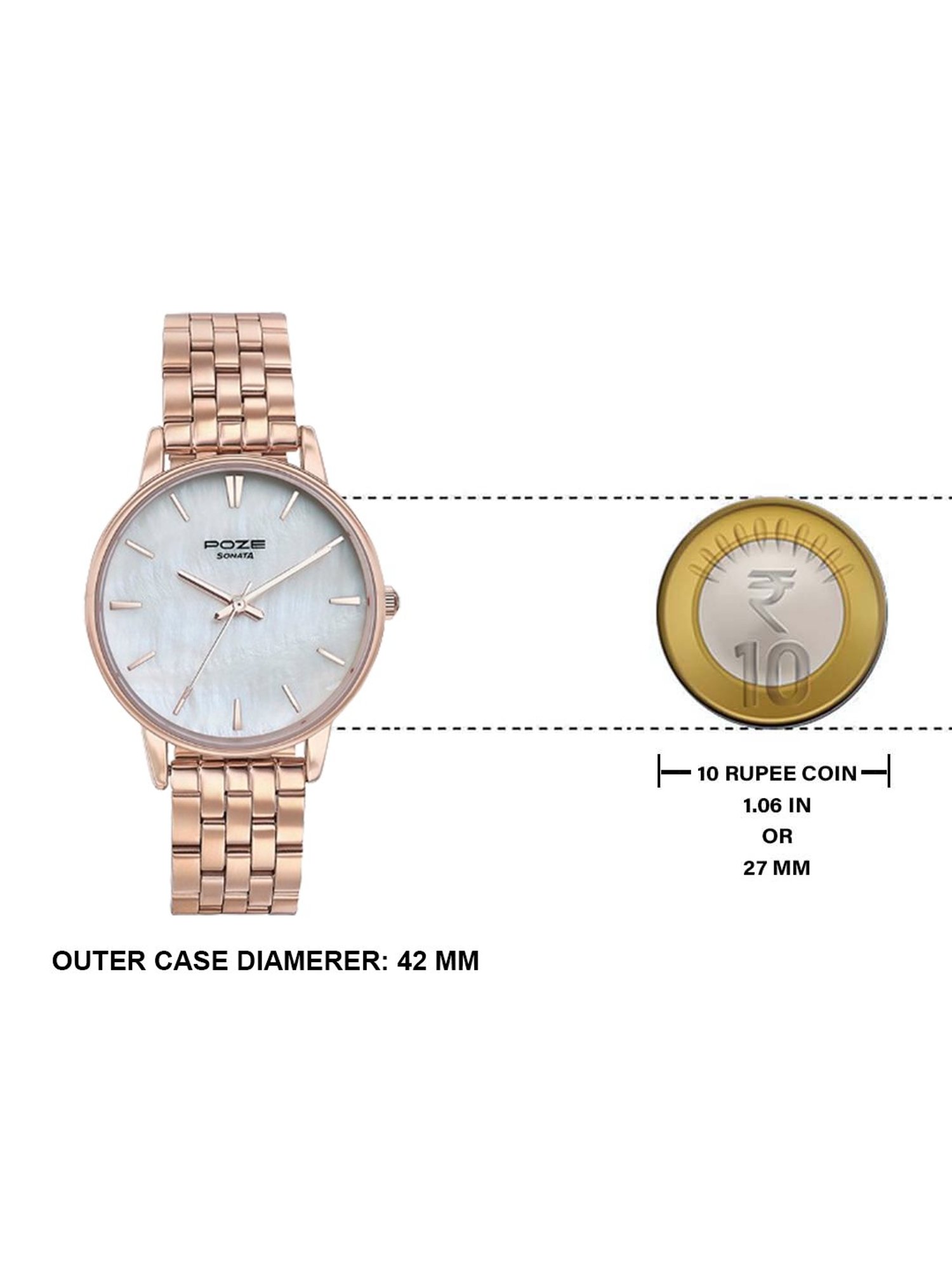 Sonata Poze SP80083WM01W Sonata Poze 3.0 Analog Watch For Women