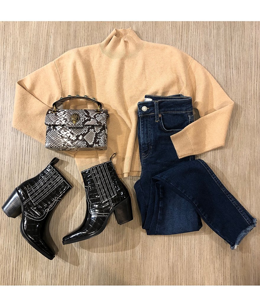 Free People Raw Hem High Rise Cotton Blend Jeans