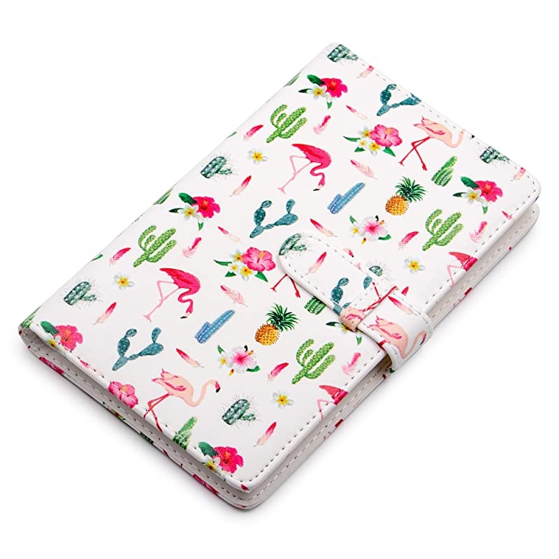 96 Pockets Mini Photo Album for Fujifilm Instax Mini Camera, Polaroid Snap, Z2300, SocialMatic Instant Cameras & Zip Instant Printer (96 Pockets, White Flamingo)