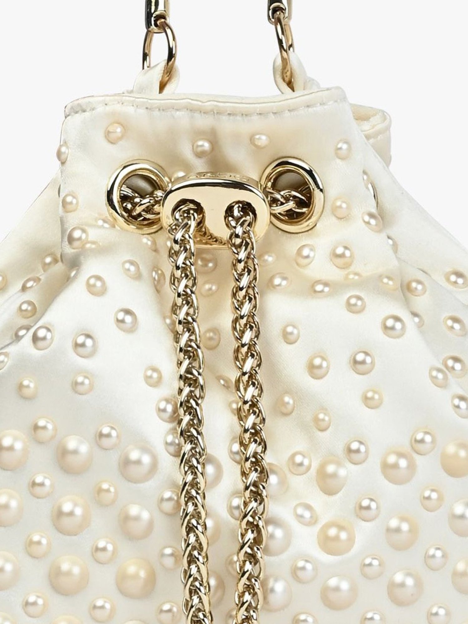 Aldo PEARLILY112029 White Synthetic Textured Potli