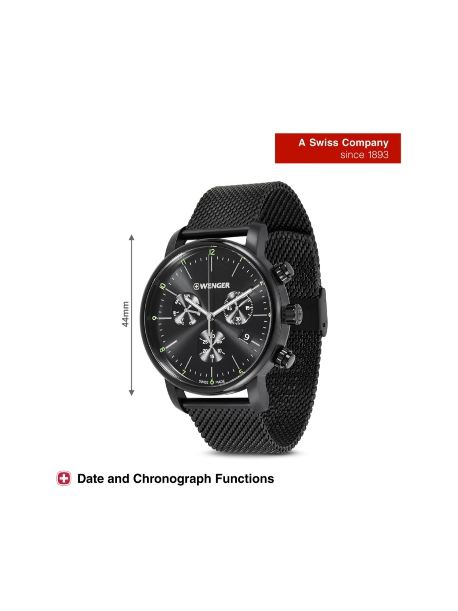 Wenger Swiss Made 01.1743.116 Urban Classic Chrono Analog Watch for Men