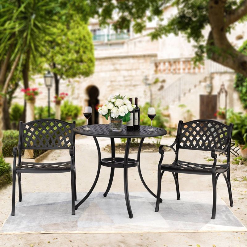 3pc Cast Aluminum Bistro Set - Nuu Garden