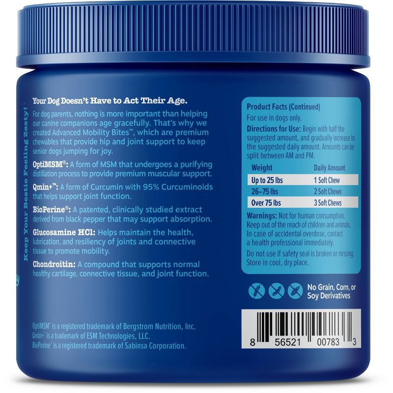 Zesty Paws Advanced Mobility Bites Chicken - 90ct