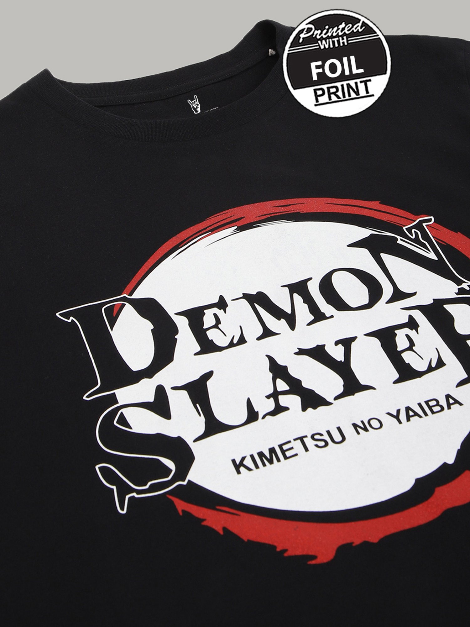 Free Authority Black Regular Fit Printed T-Shirt