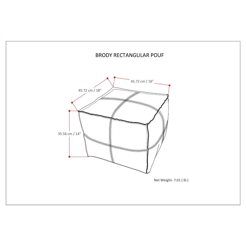Wendal Square Pouf - WyndenHall