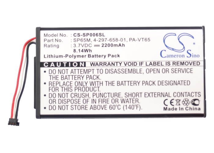 Battery for Sony PA-VT65 SP65M PCH-1001 PCH-1006 PCH-1101 PlayStation PS Vita