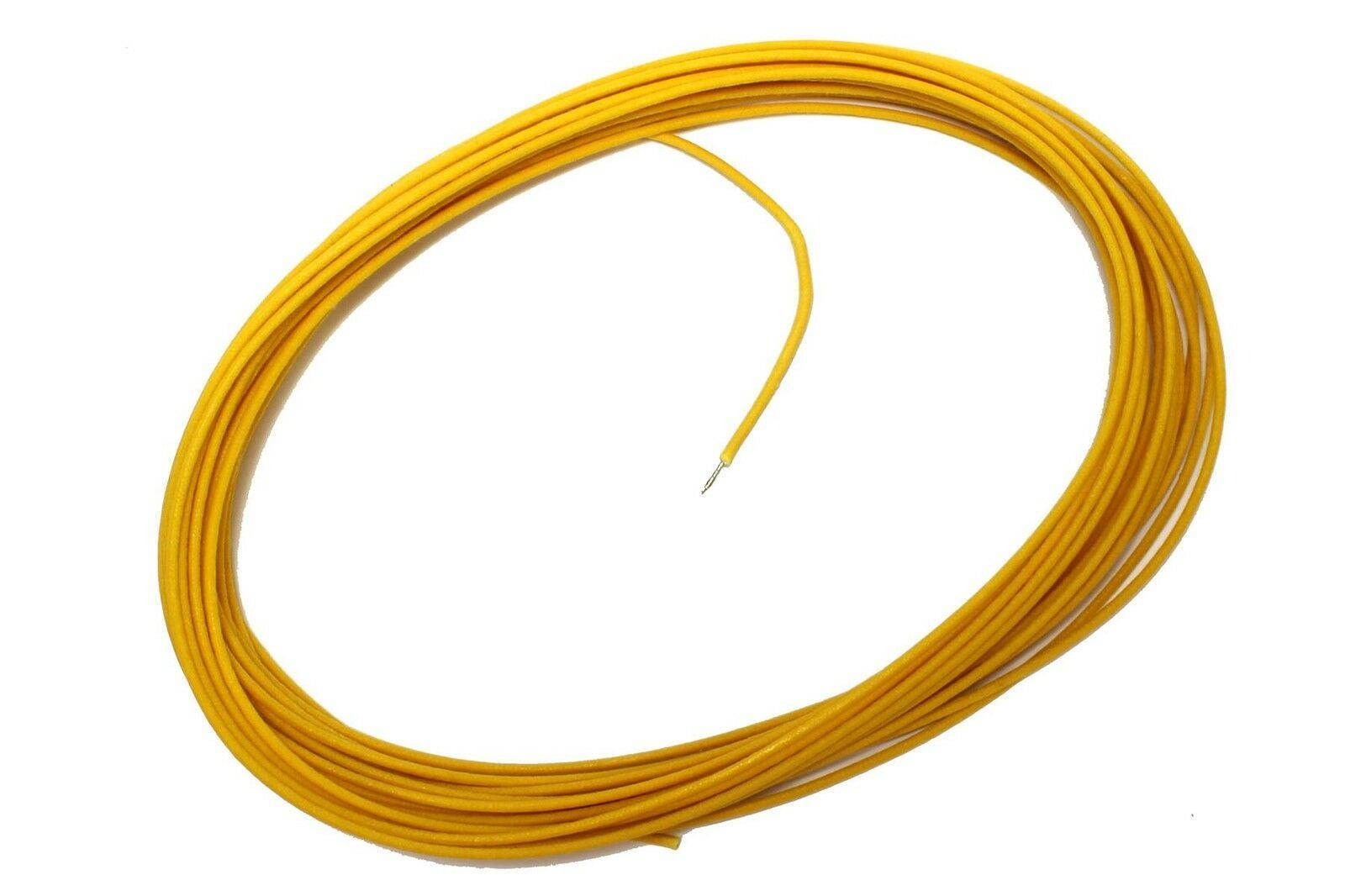 Vintage Cloth Push-Back Wire 25 feet - YELLOW