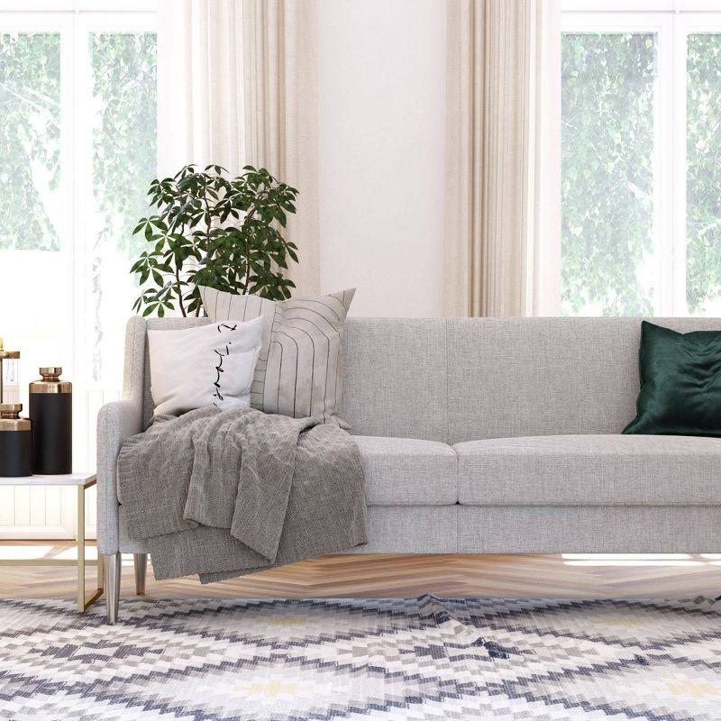 Virginia Modern Sofa Light Gray Linen - CosmoLiving by Cosmopolitan