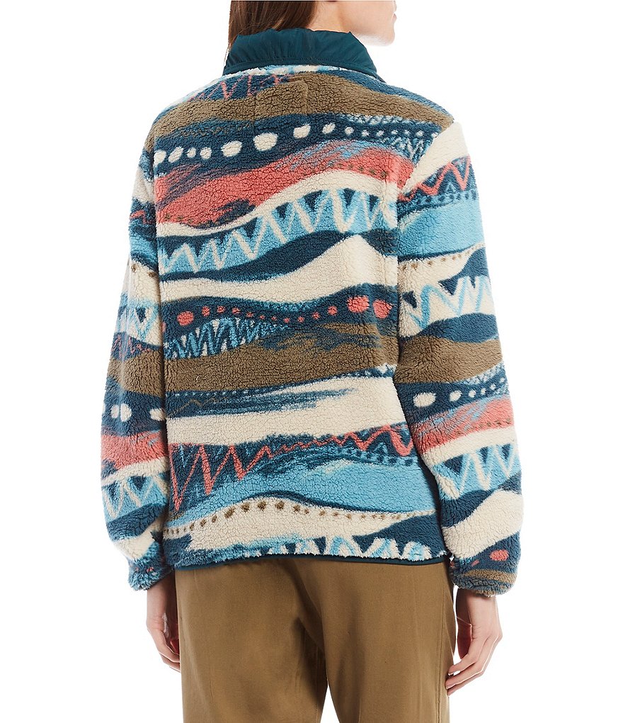 Billabong Switchback Printed Snap-Front Cozy Pullover Fleece