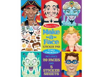 Melissa and Doug 4237 Make-a-Face Crazy Characters Sticker Pad