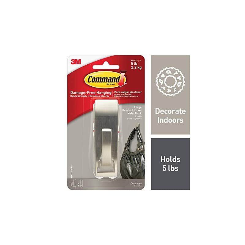 Modern Reflections Metal Hook Large Brushed Nickel 1Hook MR03BNES1 Large Metal Hook