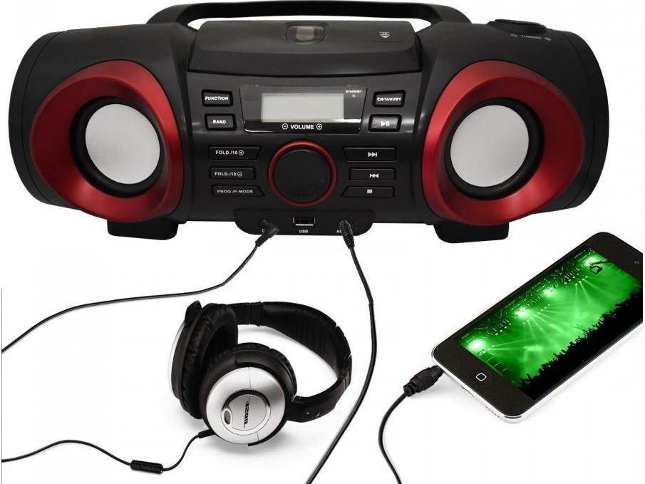 Naxa NPB-267 MP3/CD Classic Bluetooth Boom Box