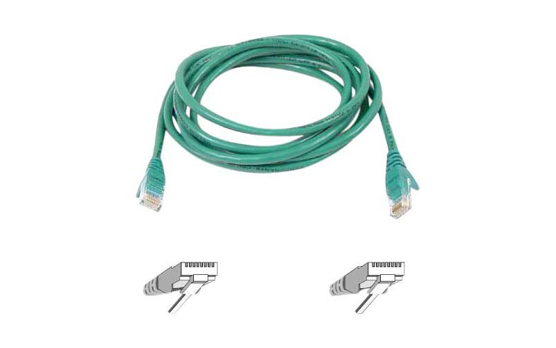 Belkin High Performance Cat6 Cable - RJ-45 Male - RJ-45 Male - 25ft - Green