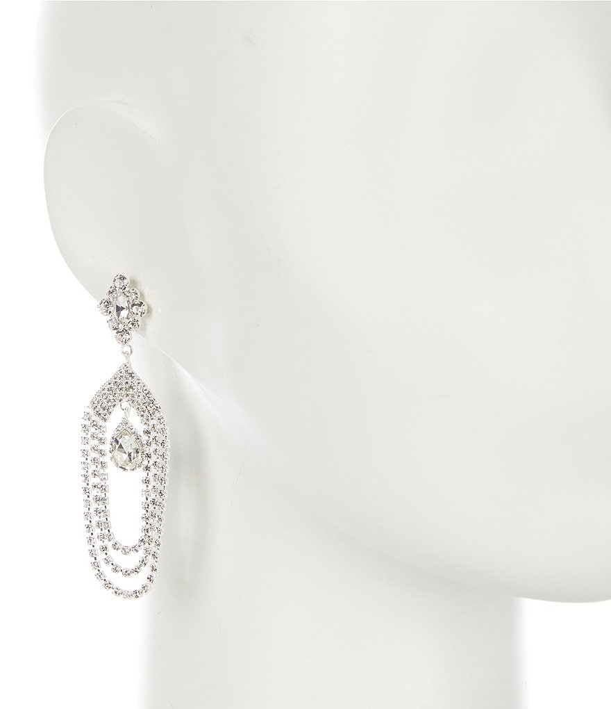 Cezanne Crystal Loop Chandelier Earrings