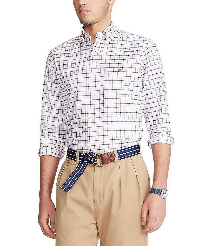 Polo Ralph Lauren Big & Tall Classic-Fit Plaid Oxford Long-Sleeve Woven Shirt