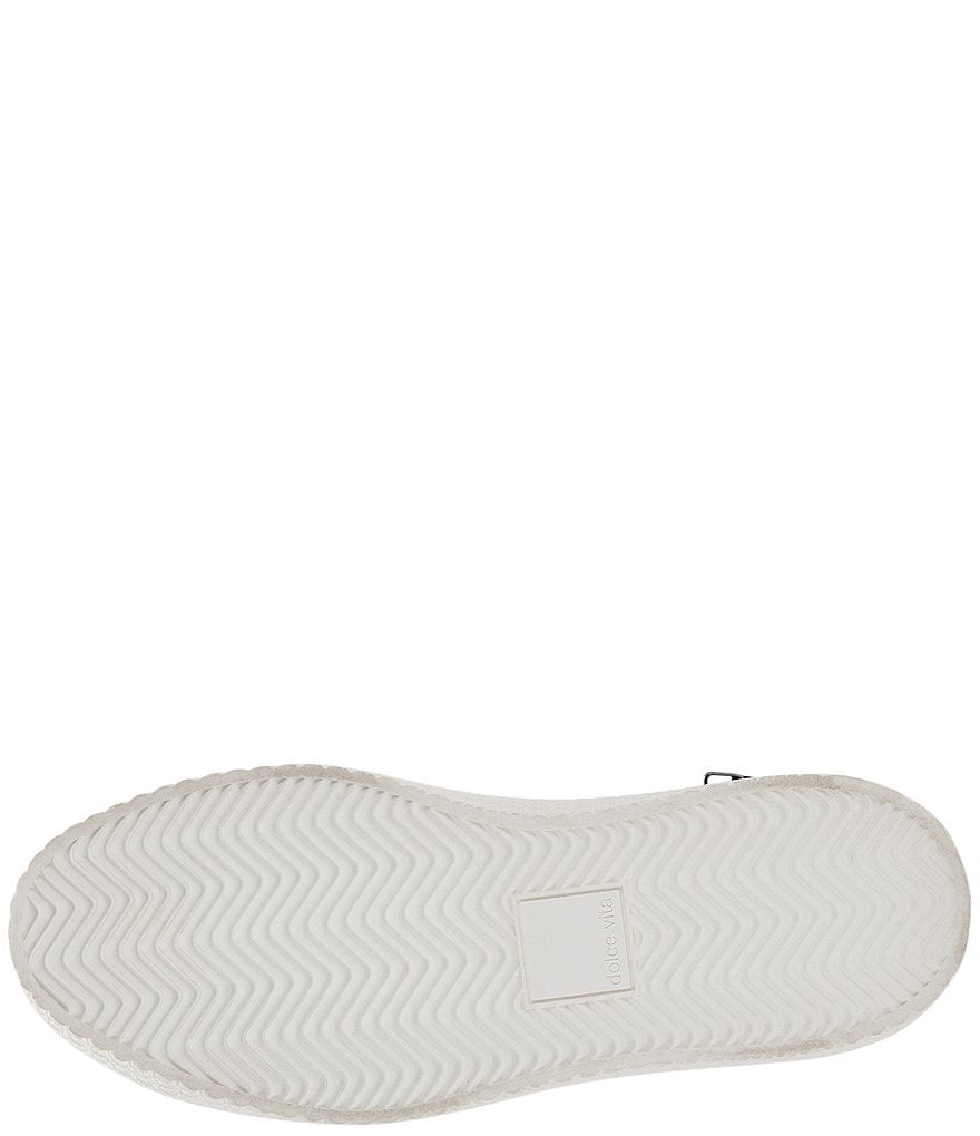 Dolce Vita Veola Plush Embossed Leather Faux Shearling High Top Sneakers