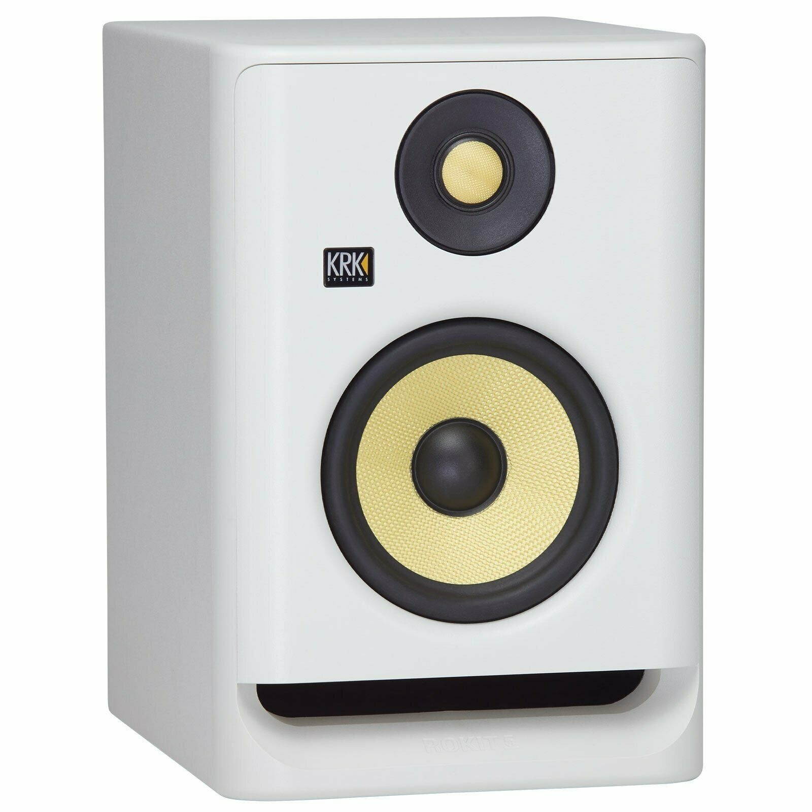 KRK ROKIT RP5 G4 5" Studio Monitor Speakers White Noise Edition w Mic & Pads