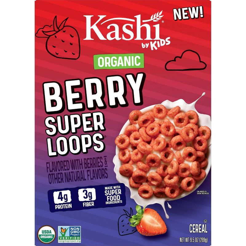 Kashi Kids' Super Loops Berry Cereal - 9.5oz