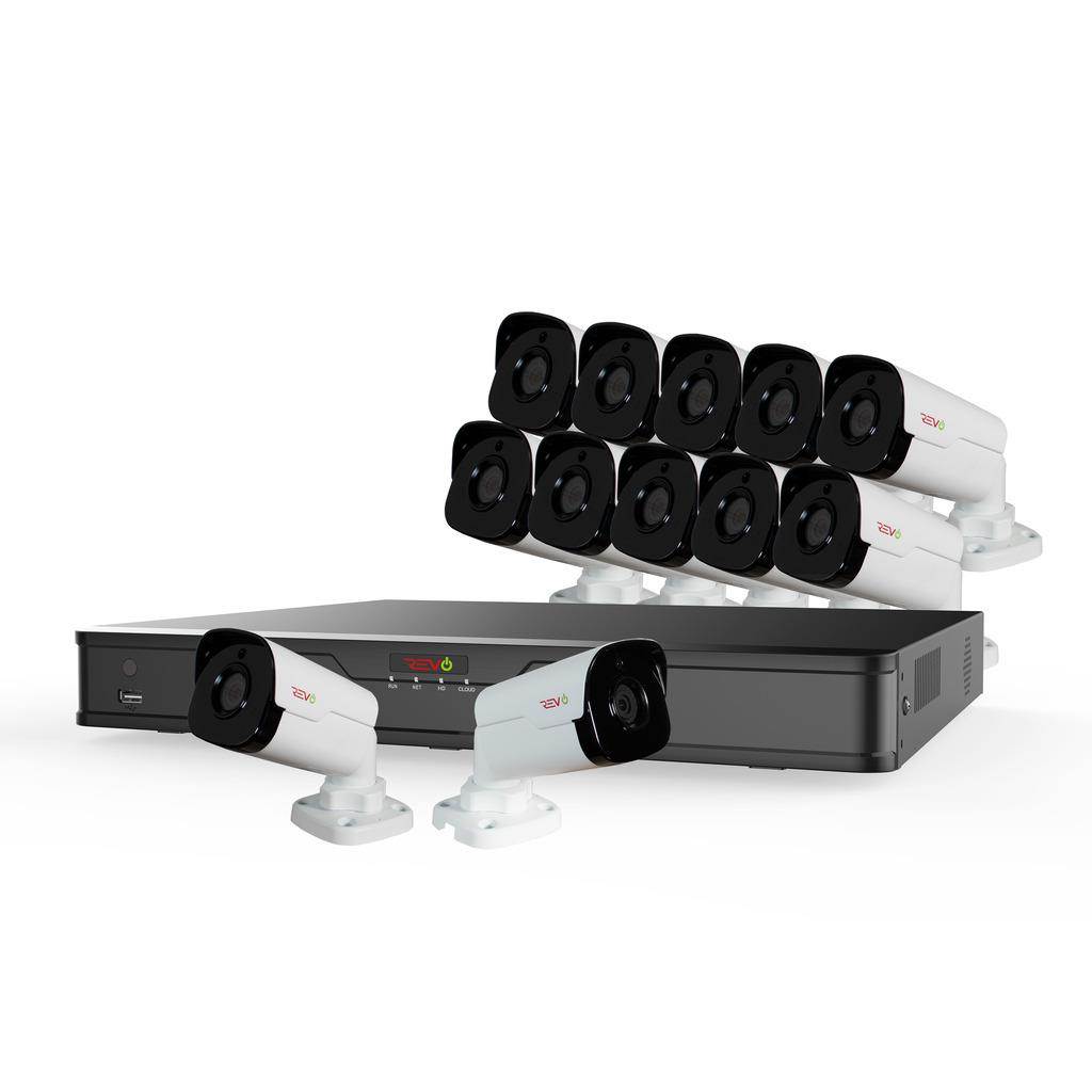 Revo America RU162B12G-4T Ultra HD 16 Channel 4TB NVR Surveillance System with 12 x 4 Megapixel Cameras