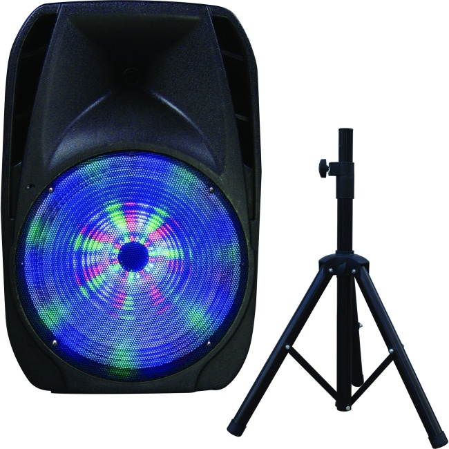 Supersonic IQ-4415DJBT 15" Portable Bluetooth DJ Speaker with Stand