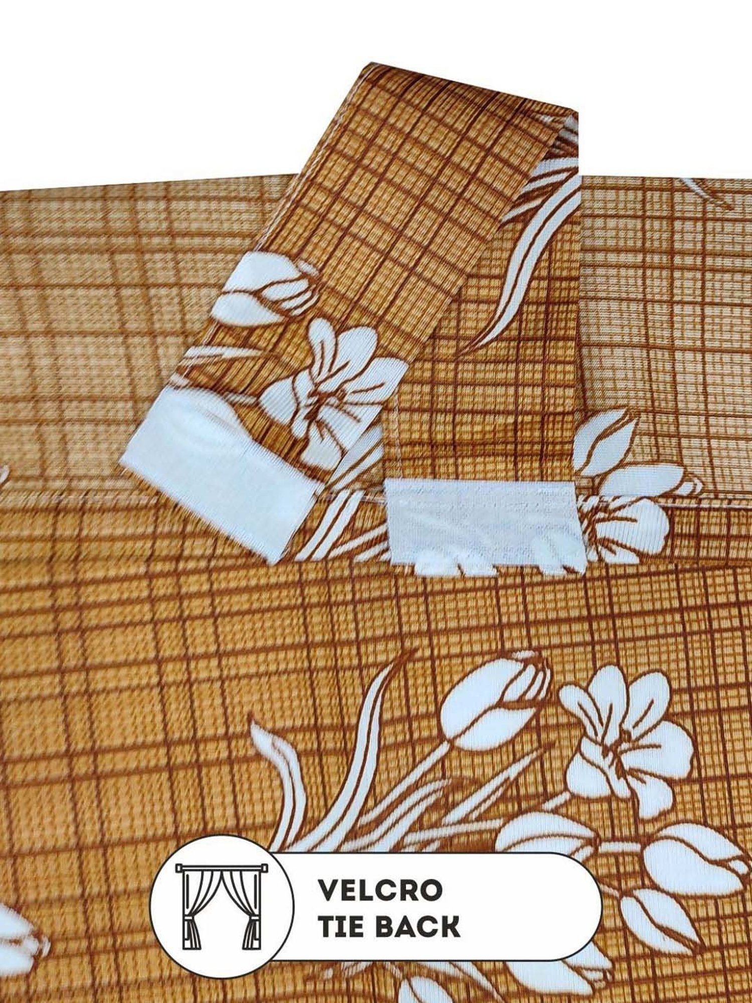 Bianca SANTORO Orange Faux Silk 7 Ft. Door Curtain - Set of 2