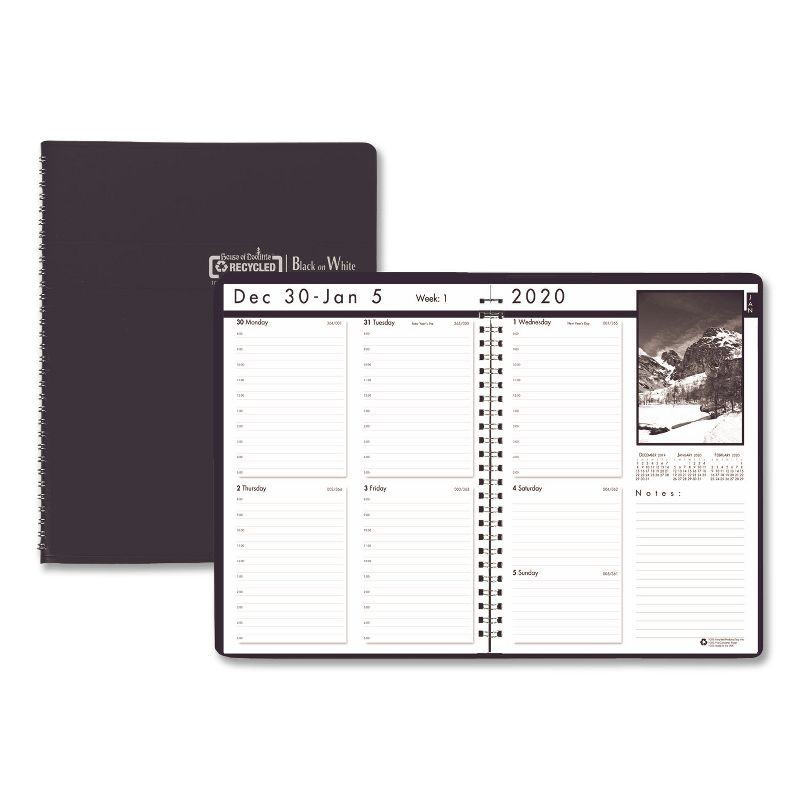 House of Doolittle Weekly Planner with Black and White Photos 11 x 8 1/2 Black 2020 217102