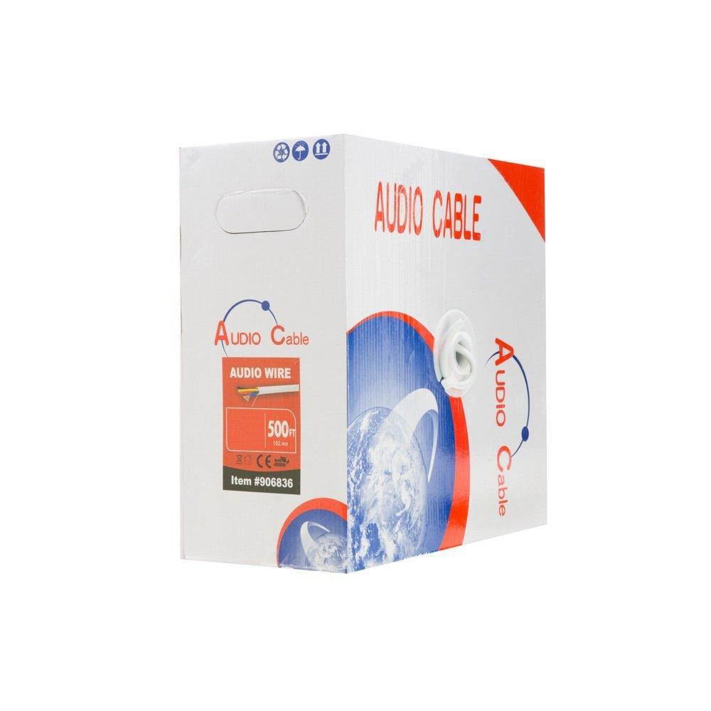 500ft 16awg 4 conductors 16/4 cl2 rated loud speaker cable wire, pull box for inwall installation 16awg / 4 conductors, 500ft