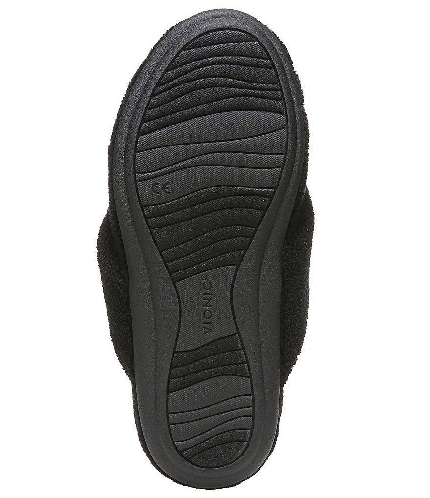 Vionic Lydia Washable Plush Terry Cloth Thong Slippers