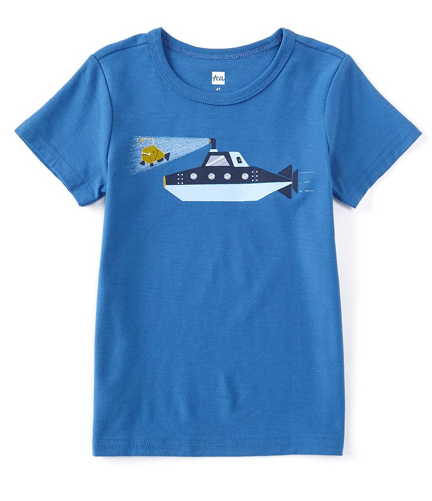 Tea Collection Baby Boys 3-24 Months Short-Sleeve Deep Sea Exploring Graphic Tee