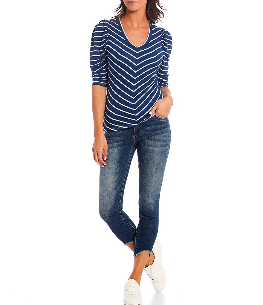 KUT from the Kloth Connie Step Fray Hem Crop Skinny Jeans